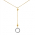 Collier Carador collection trendy cercle suspendu zircons et or jaune 375/000
