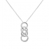 Collier Carador collection trendy double infini zircons et or blanc 375/000