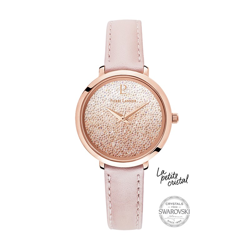 Montre Pierre Lannier La Petite Cristal rose 108G955