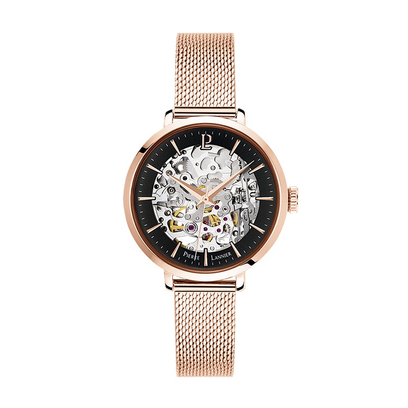 Montre Pierre Lannier Automatic dorée rose 313B938