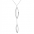 Collier Carador collection grapique pétales suspendus or blanc 375/000 et zircons