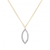 Collier Carador collection trendy pétale zircons en or jaune 375/000