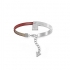 Bracelet Guess Coffret Cadenas acier et cuir rouge UBS28004