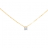 Collier Carador chaine et pendentif or blanc 375/000 et diamant 0,10 cts