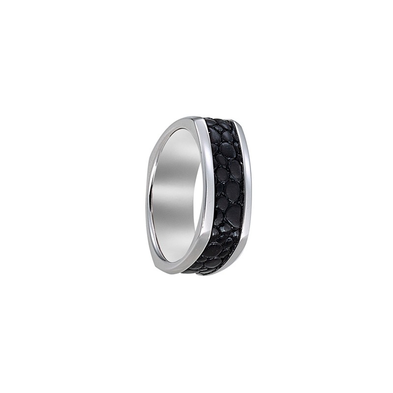 Bague Jourdan Bijoux Guise argent 925/000 et cuir AIB 006 H