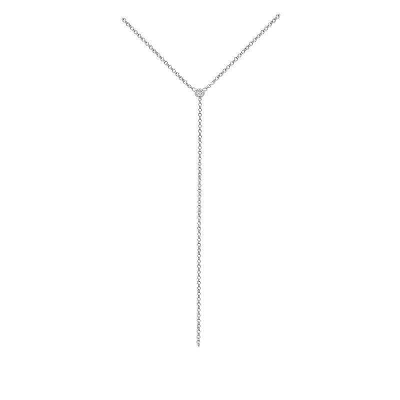 Collier Carador minimaliste argent 925/000 et oxyde de zirconium