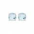 Boucles d'oreilles clous Carador argent 925/000 et pierre facettée teintée aigue-marine