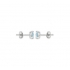 Boucles d'oreilles clous Carador argent 925/000 et pierre facettée teintée aigue-marine