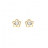 Boucles d'oreilles Carador or 375/000 forme fleur 
