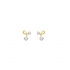 Boucles d'oreilles Carador or 375/000 et oxyde de zirconium