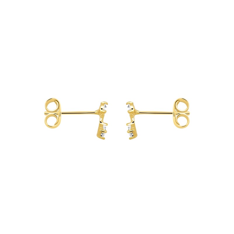 Boucles d'oreilles Carador or 375/000 et oxyde de zirconium