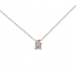 Collier Carador or blanc et rose 375/000 diamant