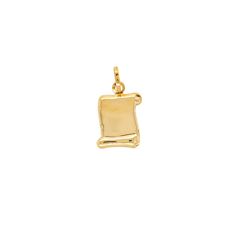 Pendentif parchemin Carador Or jaune 375/000
