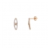 Boucles d'oreilles Carador or jaune 375/000 bicolore oxyde