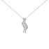 Collier Carador Trilogie diamant 0,03 cts et Or blanc 375/000