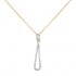 Collier Carador larme Or jaune 375/000 et oxydes de zirconium