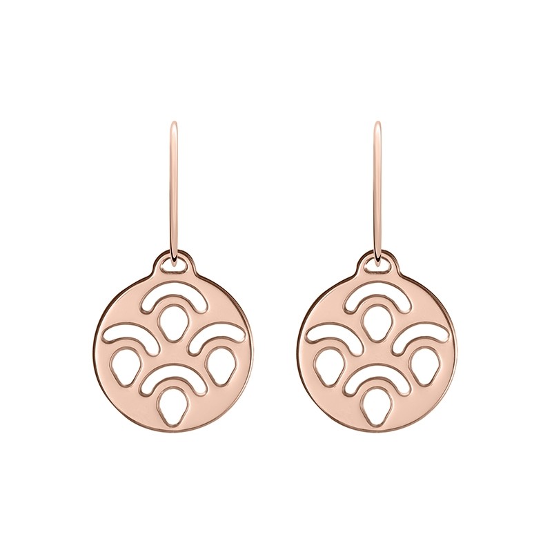 Boucles d'oreilles Les Georgettes dormeuses Poisson finition or rose 70331114100000