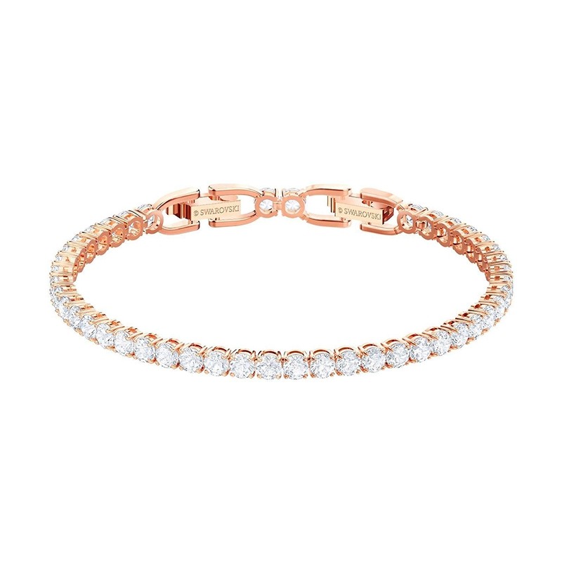 Bracelet Swarovski Tennis métal doré rose 5464948