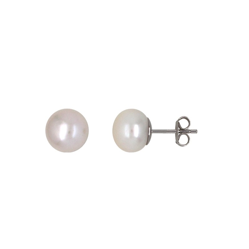 Boucles d'oreilles Carador argent 925/000 et perle 8 mm