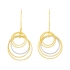 Boucle d'oreille carador Or 375/000. Anneaux or jaune et or blanc