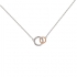Collier ATELIER 17 doucle cercles bicolore or 375/000 et diamants