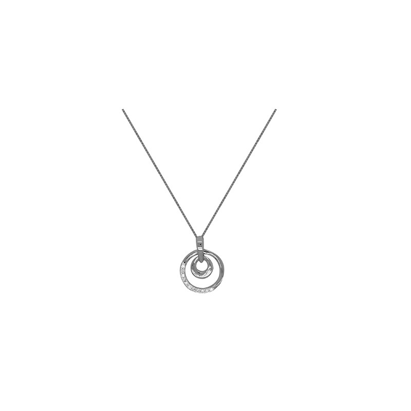 Collier carador en or blanc et diamant 375/000