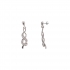 Boucles d'oreilles pendantes or blanc 375/000 et diamant