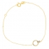 Bracelet carador en or 375/000 cercle et accroche diamants