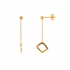 Boucles d'oreilles pendantes Carador Géométrie carré or 375/000