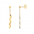 Boucles d'oreilles pendantes Carador Géométrie ligne brisée or 375/000