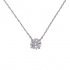 Collier Carador solitaire en argent 925/000 et oxyde de zirconium