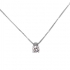 Collier solitaire Carador or blanc 375/000 et diamant 0,40 cts