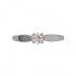Solitaire Carador diamant 0,25 cts serti griffes, or blanc 375/000