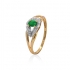 Bague Carador Or jaune 375/000 et émeraude
