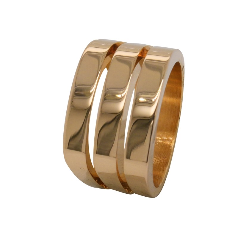 Bague en plaqué or trois anneaux