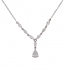 Collier CaradorOr Blanc 375/000 fantaisie Oxyde de zirconium