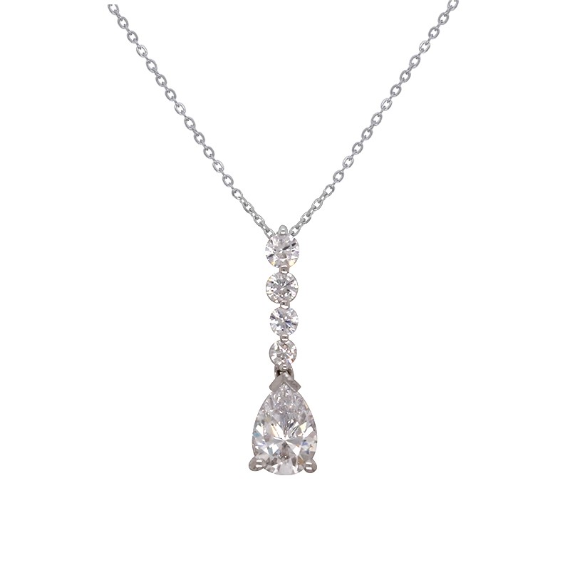 Collier Carador or 375/000 et oxydes de zirconium