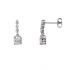 Boucles d'oreilles Carador Oxydes de zirconium et Or blanc 375/000