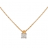 Collier Solitaire carador Or jaune 375/000 et diamant 0,18 cts
