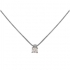 Collier solitaire Carador Or blanc 375/000 et diamant 0,25 cts