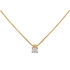 Collier solitaire Carador Orjaune 375/000 et diamant 0,25 cts