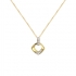 Collier Carador Or bicolore 375/000 pendentif diamant 0,03 cts