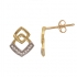 Boucles d'oreilles Carador Or jaune et blanc 375/000 diamants 0,04 cts