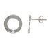 Boucles d'oreilles Carador Or blanc 375/000 cercle et diamants 0,02 cts
