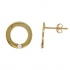 Boucles d'oreilles Carador Cercle Or jaune 375/000 et diamants 0,02 cts