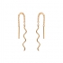 BOUCLES D'OREILLES PENDANTES CARADOR TORSADE OR 375/000