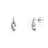 Boucles d'oreilles Carador Or blanc 375/000 et oxydes