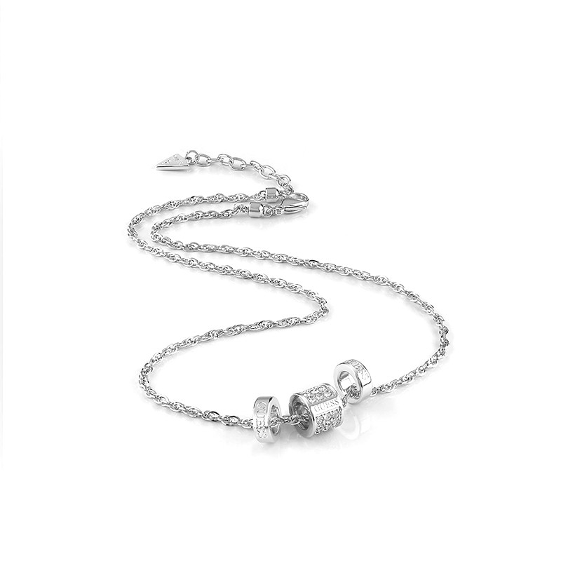 Collier Guess Love Knot métal argenté UBN78038