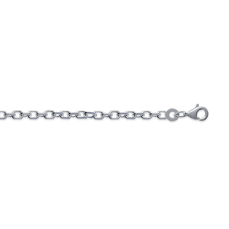 Chaîne maille forçat diamenté CARADOR 50CM en argent 925/000
