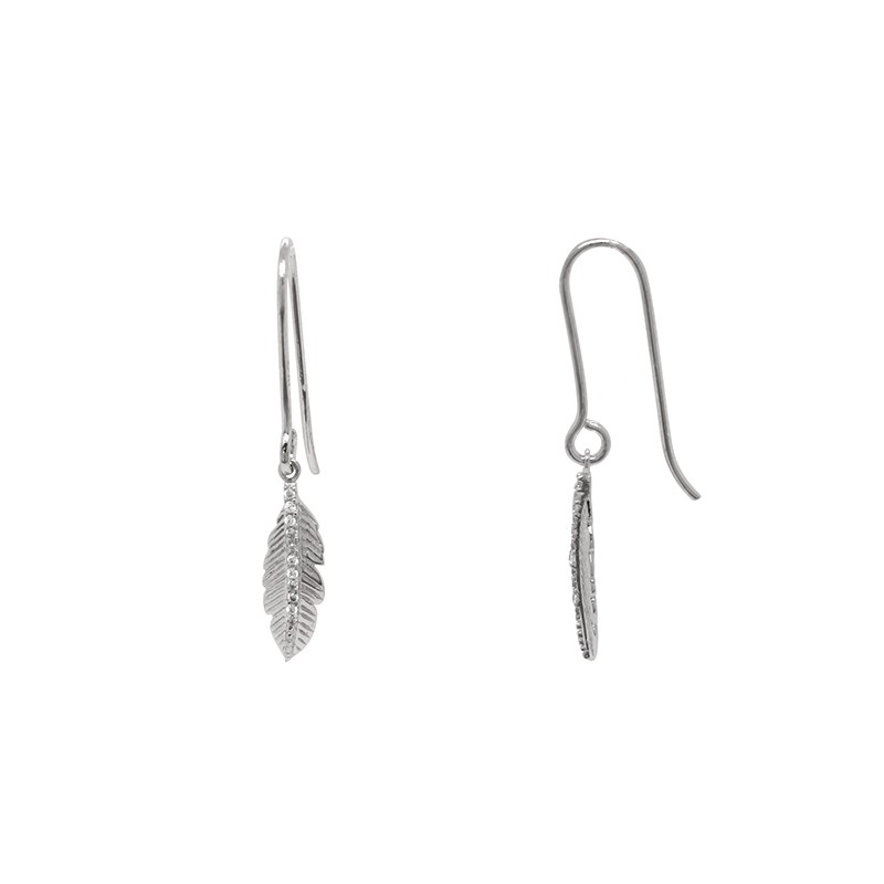 BOUCLES D'OREILLES CARADOR PLUMES PENDANTES OR 375/000